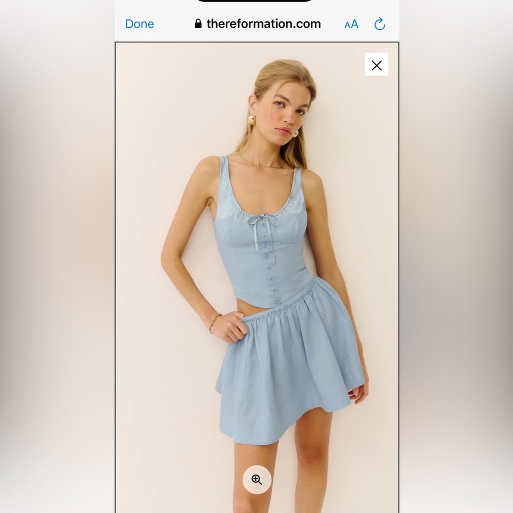 NWT Evy linen two piece in mineral